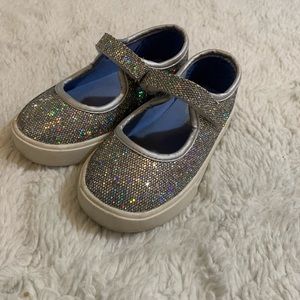 Kids silver sparkle shoes